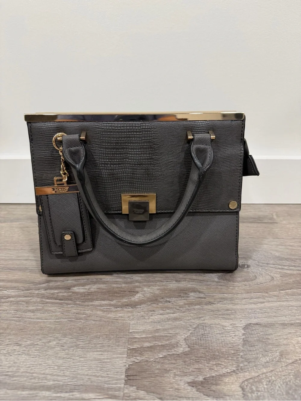 Dune London Satchel Handbag with Gold Hardware